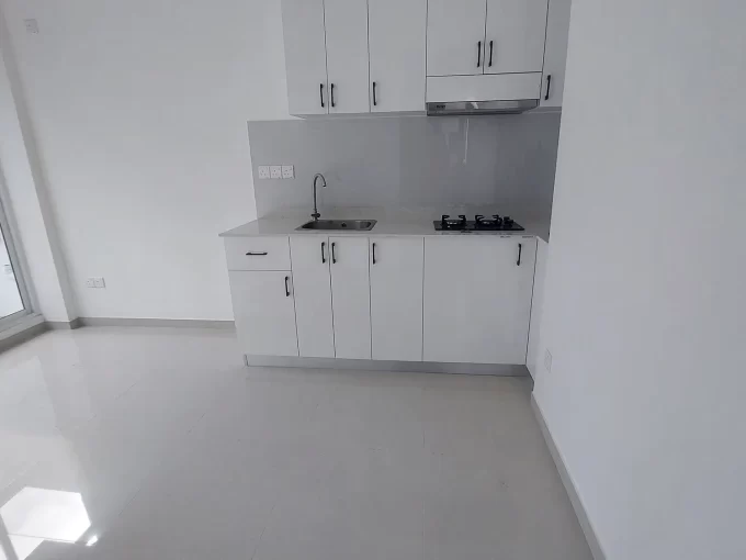 Unfurnished 1 bedroom apartment in Phase 1, Hulhumale'. A photo of the living area and kitchen.