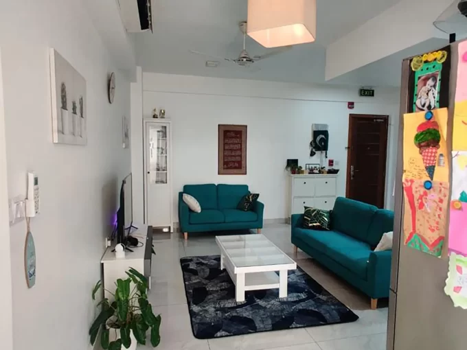 Fully furnished 2+1 bedroom apartment in Amin Avenue Maple, 6th Floor, Hulhumale'. A photo of the living area.