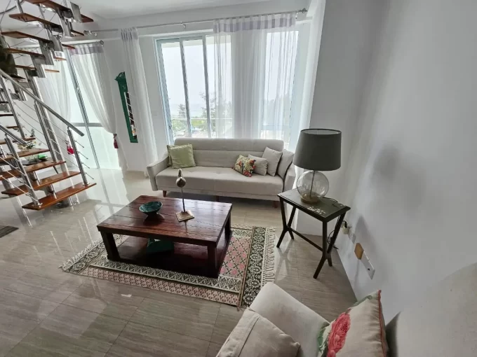 Fully furnished 4+1 bedroom duplex apartment in Platinum Residences, Hulhumale'. A photo of the living room.