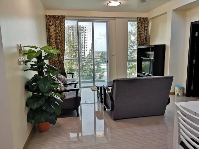 Fully furnished 2+1 bedroom apartment in Platinum Residences, 5th Floor, Hulhumale'. A photo of the living room.