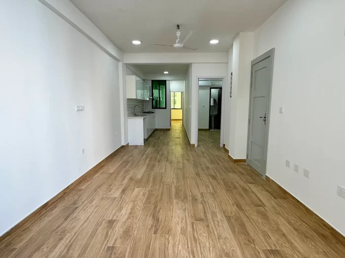 Unfurnished 2 bedroom apartment on the 5th floor of a residential building in Lonuziyaaraiy Magu, Galolhu, Male'. A photo of the living room.