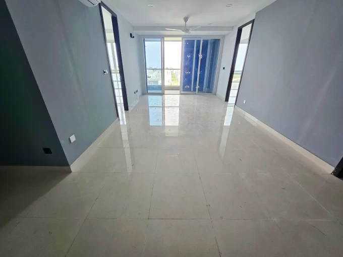 Semi furnished 3 bedroom apartment on the 9th floor from a residential building in Phase 1, Hulhumale'. A photo of the living area.